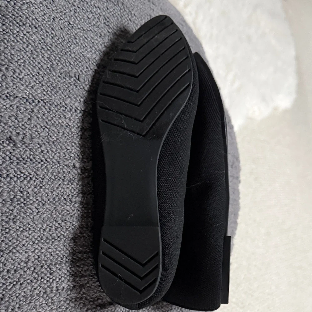 Cynthia Rowley Black Pointed-Toe ballet Knit Flats - Picture 7 of 13